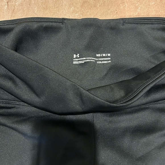 Women’s Under Armour Jet Black Performance Leggings - Picture 1 of 2